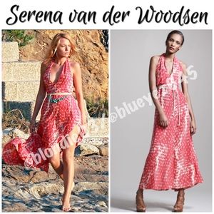 🎉 LOWEST LAST CHANCE 🎉 Gryphon silk rope halter maxi dress S